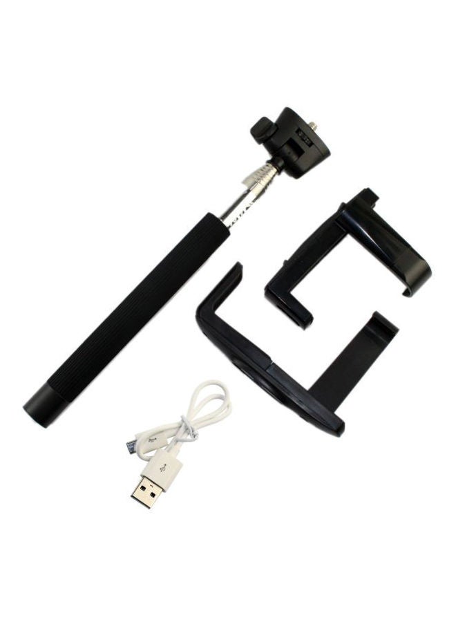 NIBEMINENT Selfie Stick With Bluetooth Sutter Remote Black/Silver  - Image 1
