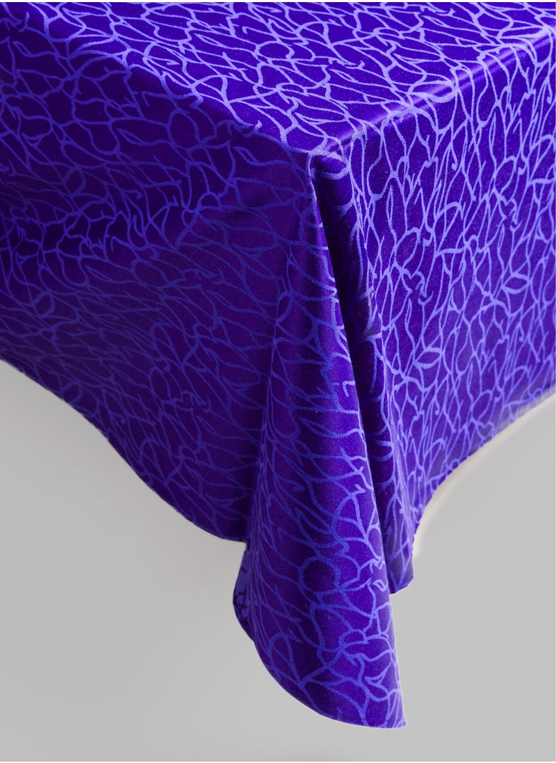 Notte Bianca Table Cloth Blue Color 355*185 +12 Napkins Elegant On Table Suite 12 Person Table 100% Cotton  - Image 2