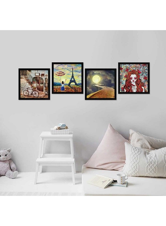 ArtX Paper Vintage Big Paintings For Wall Decoration, Wall Painting For Living Room, Multicolor, Abstract, 13 X 13 in each, 26 X 26 inches Combined, Set of 4 - Image 5