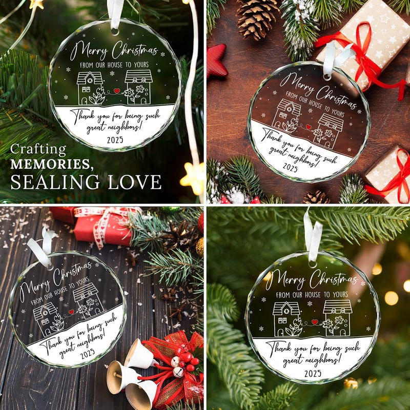 HEXMOZ Neighbor Christmas Ornaments 2025 - Christmas Neighbor Gifts - Gifts for Neighbors, Best Neighborhood Gift Ideas - Friendship Gift for Next Door Neighbors, Women, Men - Image 4