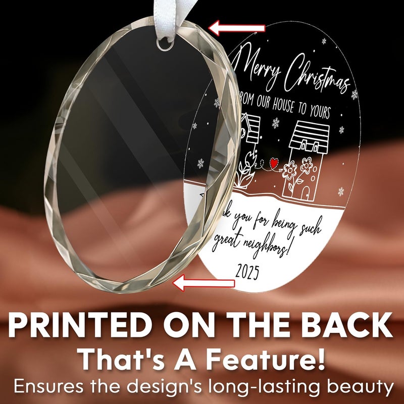 HEXMOZ Neighbor Christmas Ornaments 2025 - Christmas Neighbor Gifts - Gifts for Neighbors, Best Neighborhood Gift Ideas - Friendship Gift for Next Door Neighbors, Women, Men - Image 2