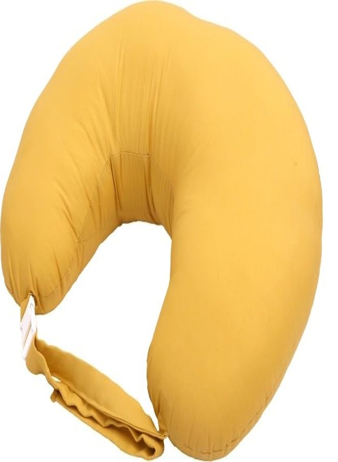 GET IT Breastfeeding Pillow Cotton 5-in-1 Feeding Pillow with Detachable Cover, New Born Portable Pillow for Baby and Mom -(Yellow) - Image 1