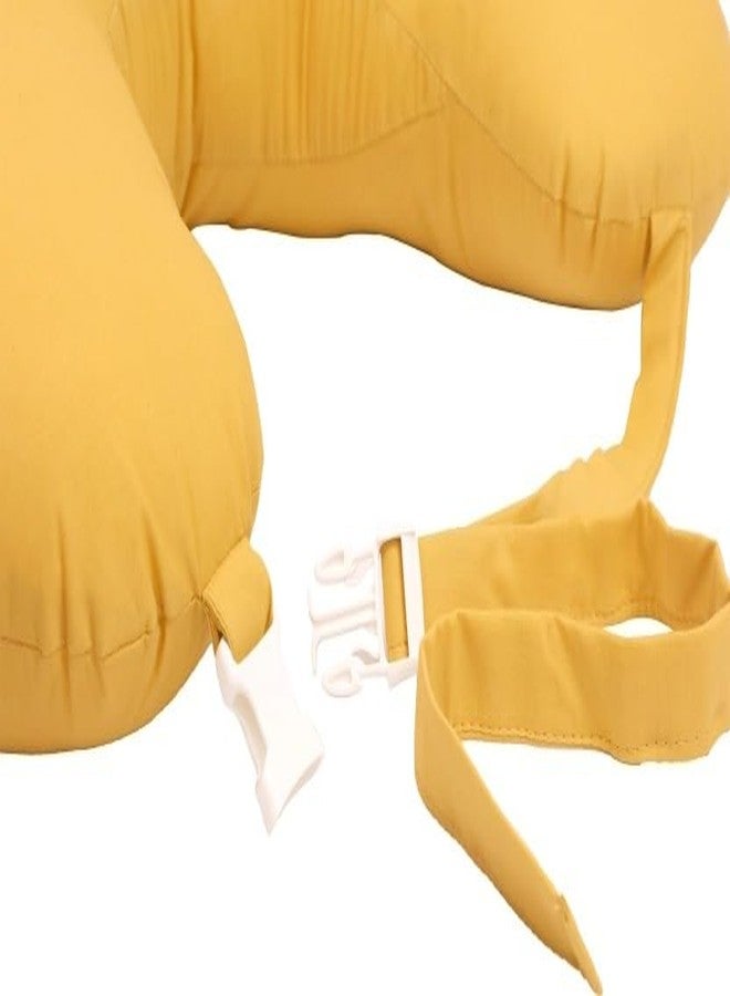 GET IT Breastfeeding Pillow Cotton 5-in-1 Feeding Pillow with Detachable Cover, New Born Portable Pillow for Baby and Mom -(Yellow) - Image 2