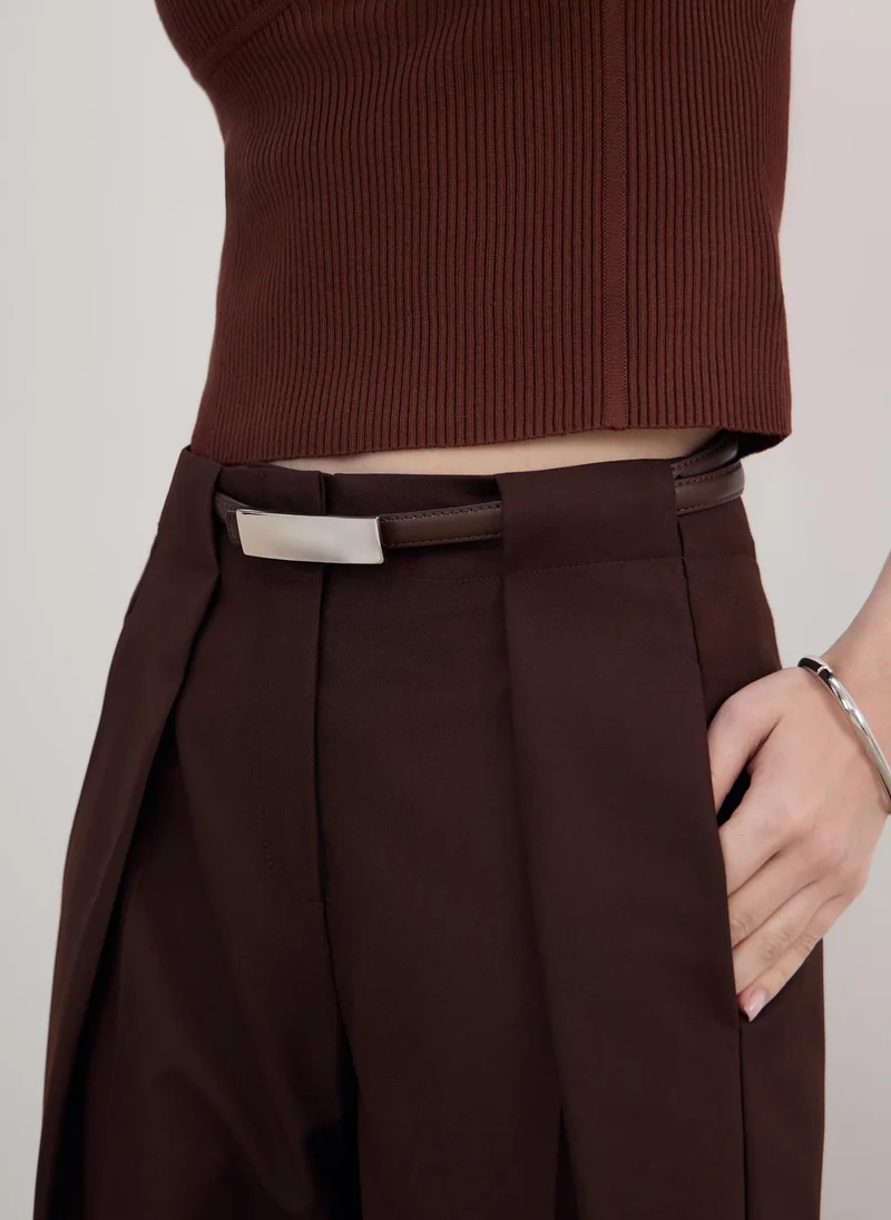 Lichi  Slim belt with rectangular buckle for Women | Best Price UAE