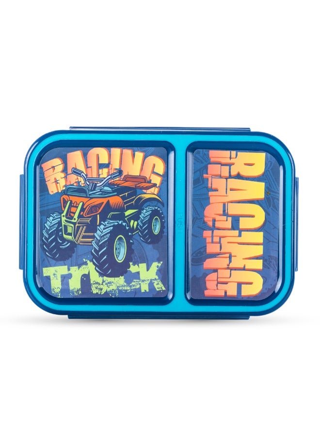 Nova Kids 2 Compartment Bento Lunch Box - Racer Blue - Image 2