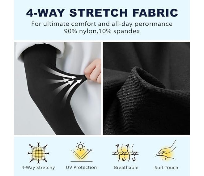 Fuelbyte UV Protection Hand Gloves for Sun Protection - Arm Sleeves for Men & Women, Perfect for Bike Riding, Summer, and Outdoor Sports - Full Hand Gloves, Sun Gloves, Cooling Sleeves - Image 5