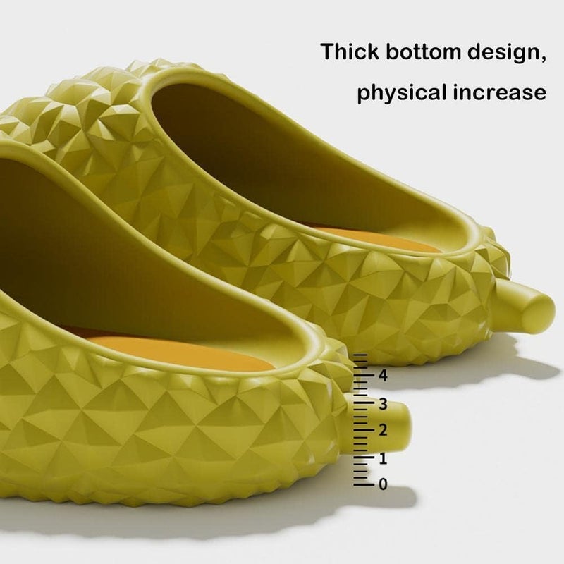 comfrt Durian Slides, Durian Slides Sandals, Summer Anti-slip Cute Cartoon Thickness Sandals Durian Slippers, Cloudy Durian Slides for Women Mens (9.5-10.5, Green) - Image 5
