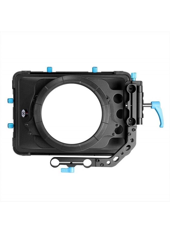 foto4easy - Foto4easy 4x4 Swing Away Matte Box with Follow Focus 15mm Rail Rod Rig for DSLR Cameras Sony A7 A7R A7S A7II A7III A7IV A6000 A6400 A6600 Nikon Z6 Z7 Canon EOS R 5D 6D 7D Mark II III IV - Image 1