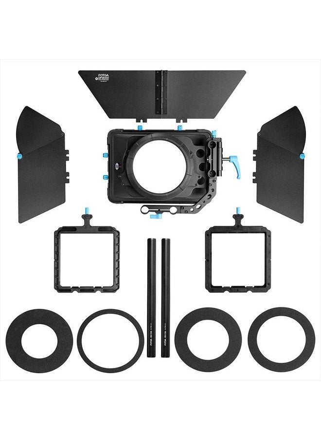 foto4easy - Foto4easy 4x4 Swing Away Matte Box with Follow Focus 15mm Rail Rod Rig for DSLR Cameras Sony A7 A7R A7S A7II A7III A7IV A6000 A6400 A6600 Nikon Z6 Z7 Canon EOS R 5D 6D 7D Mark II III IV - Image 1