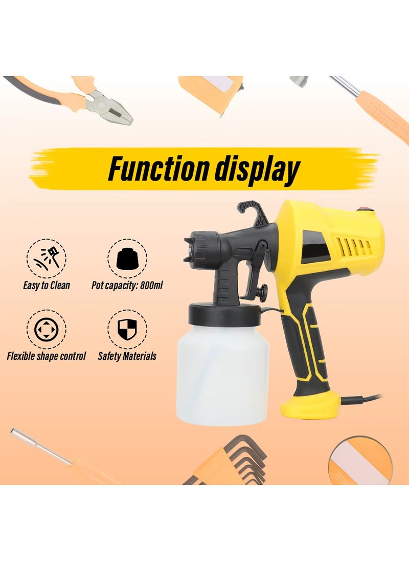 Electric Spray Gun Control Easy Spray Painter Power Tool Flow Spray Painter Car Repair Tools for Paint Mist Gun with Adjustable Nozzle
