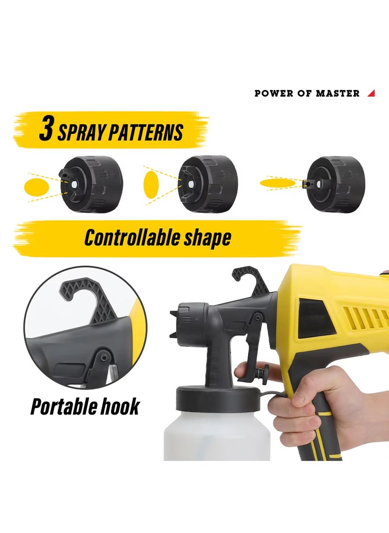Electric Spray Gun Control Easy Spray Painter Power Tool Flow Spray Painter Car Repair Tools for Paint Mist Gun with Adjustable Nozzle
