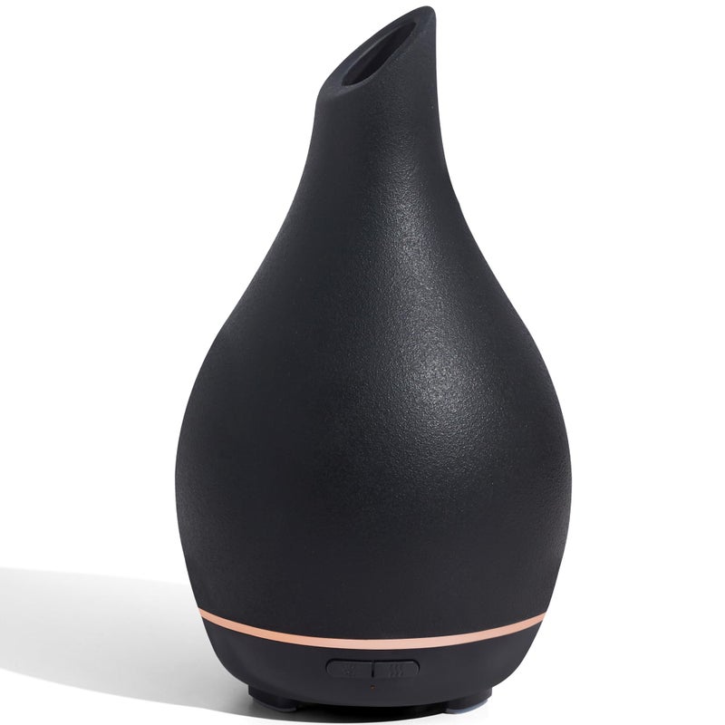 InnoGear Essential Oil Diffuser 150ml Ceramic Diffuser Handcrafted Stone Aromatherapy Diffusers Ultrasonic Cool Mist Humidifier Vaporizer 2 Mist Modes Waterless for Home Black VaseShaped Ceramic - Image 2