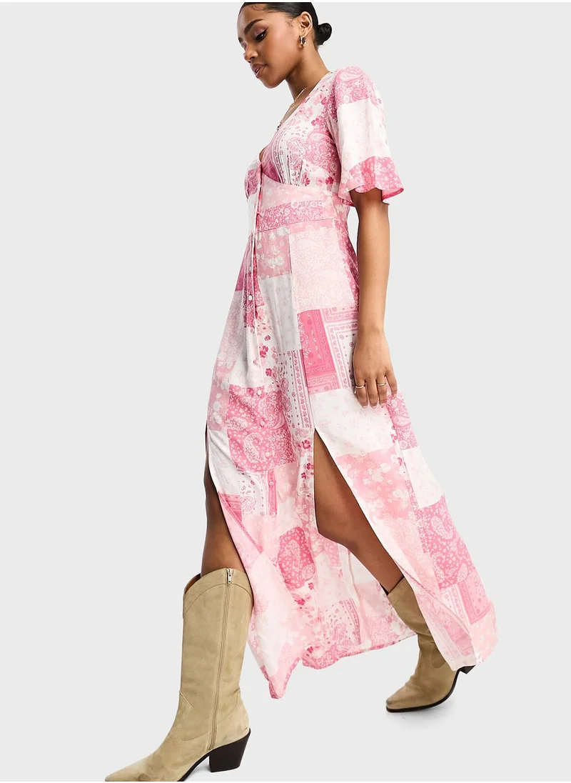 Miss Selfridge Patchwork Maxi Dress