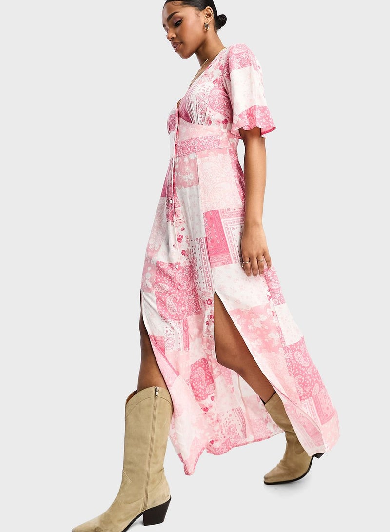 Miss Selfridge Patchwork Maxi Dress  - Image 3