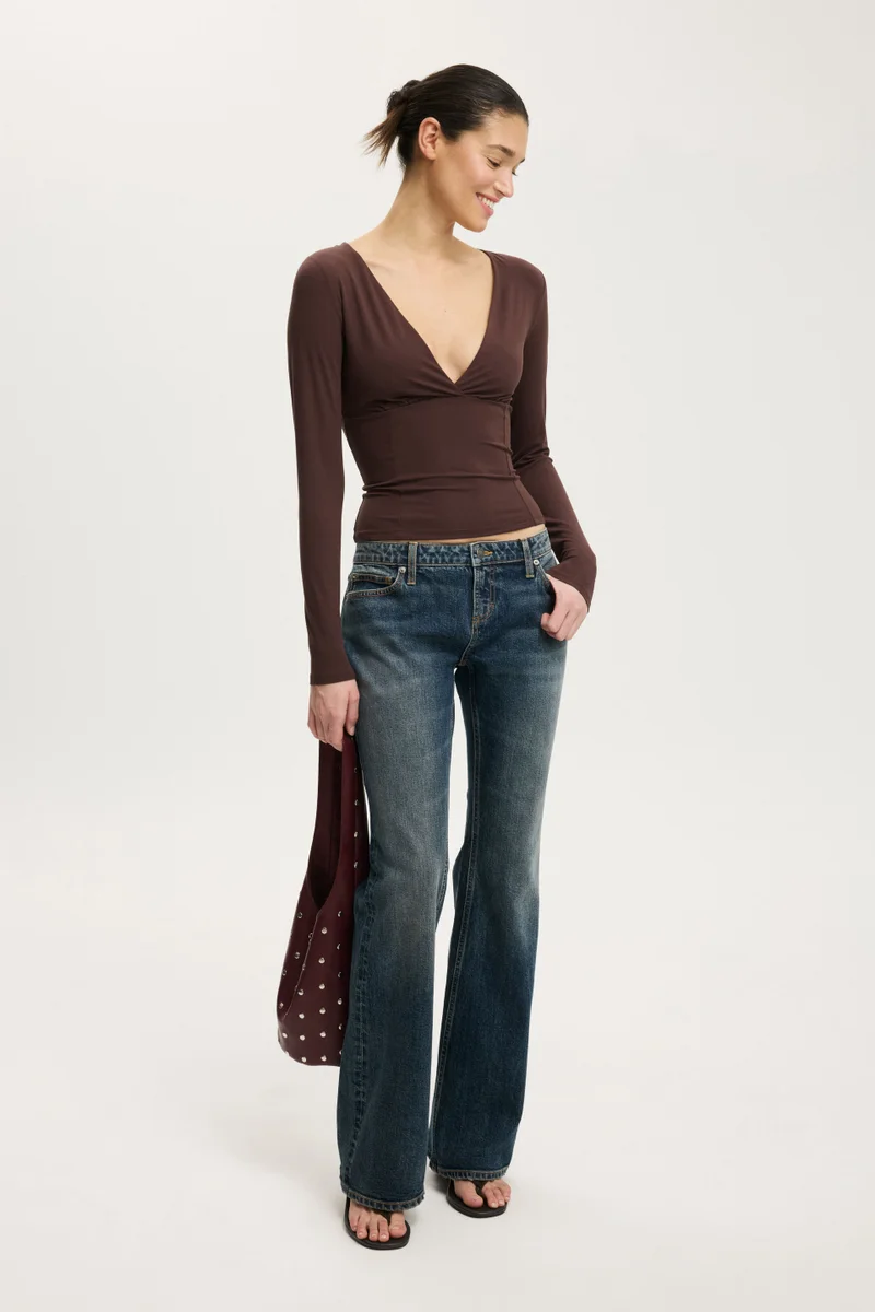 Cotton On Zali V Cross Over Long Sleeve