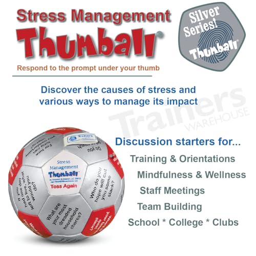 Trainers Warehouse Stress Management Thumball 6" | Prompts for Safe Conversations About Stress - Fun, Safe and Easy to Facilitate | 32 Panels to Prompt Conversation - Image 3