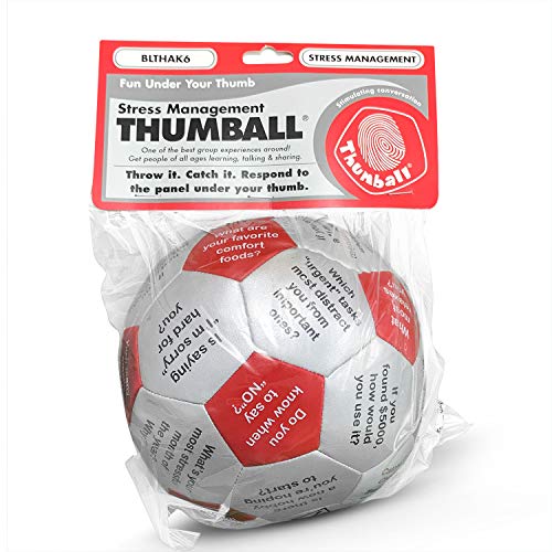 Trainers Warehouse Stress Management Thumball 6" | Prompts for Safe Conversations About Stress - Fun, Safe and Easy to Facilitate | 32 Panels to Prompt Conversation - Image 4