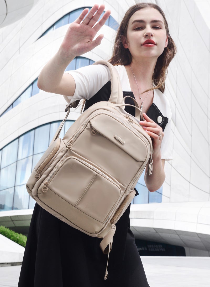 Chantria CB00786 Stylish Anti-theft 15.6-Inch Laptop Water-resistant For Travel Work School Business For Women Fashion Durable Casual Backpack Bag - Khaki  - Image 2