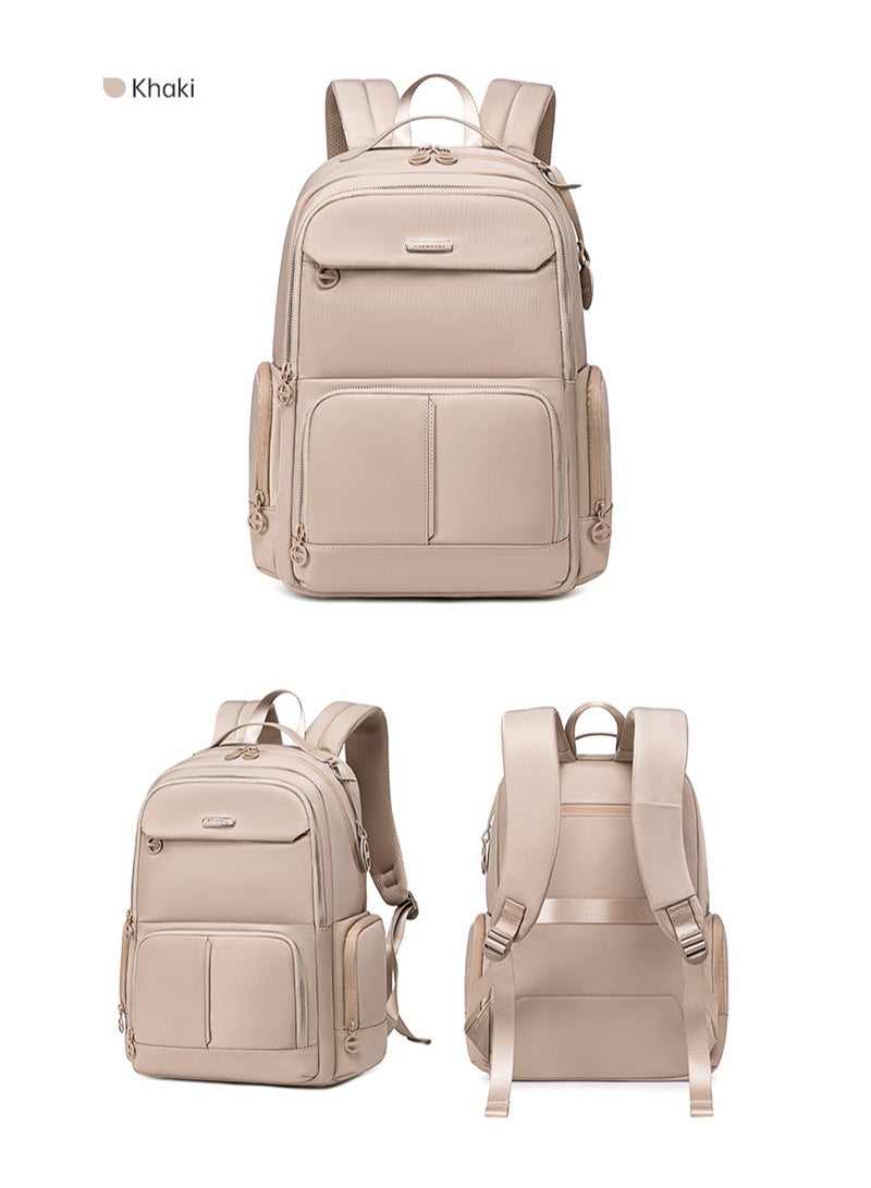 Chantria CB00786 Stylish Anti-theft 15.6-Inch Laptop Water-resistant For Travel Work School Business For Women Fashion Durable Casual Backpack Bag - Khaki  - Image 5