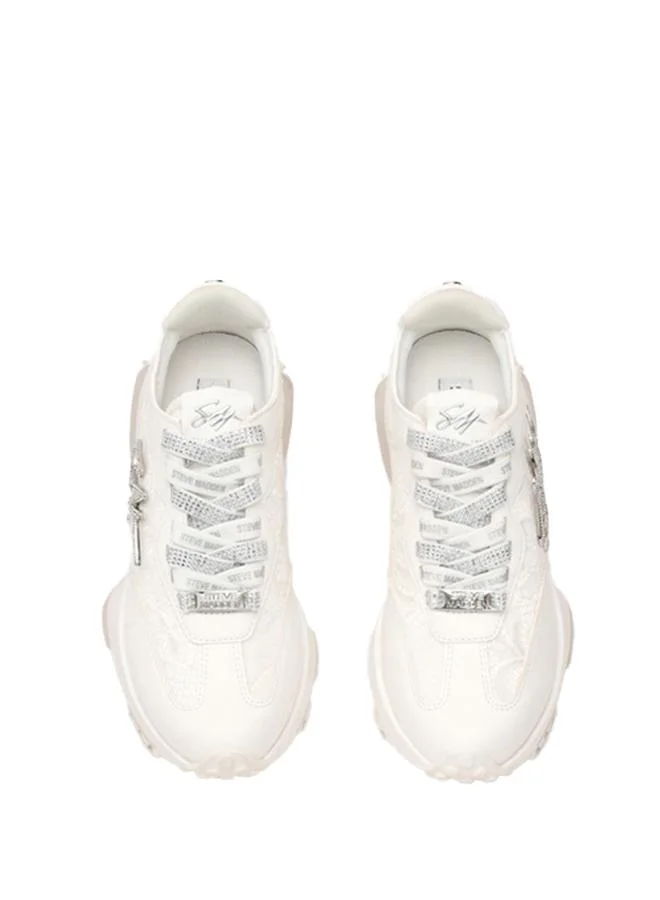 Steve Madden  Campo-Lace White Women's Low-Top Sneakers for Women | Best Price UAE