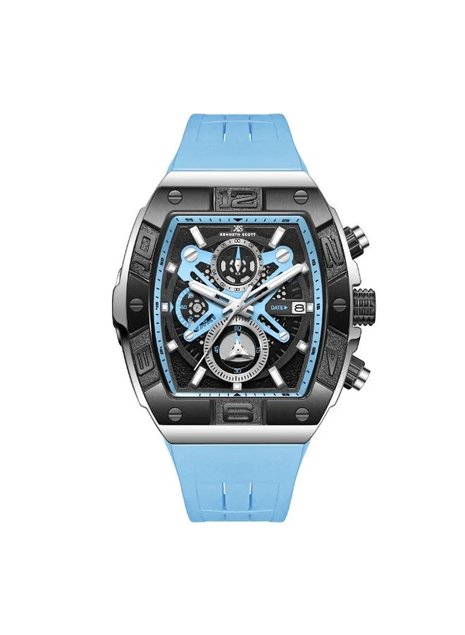 Kenneth Scott Men's Chronograph  Black  Dial Watch - K26102-BSLB