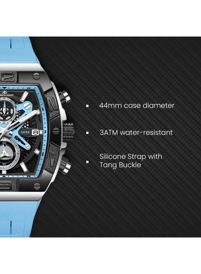 KENNETH SCOTT  Kenneth Scott Men's Chronograph  Black  Dial Watch - K26102-BSLB for Men | Best Price UAE