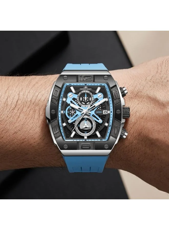 KENNETH SCOTT  Kenneth Scott Men's Chronograph  Black  Dial Watch - K26102-BSLB for Men | Best Price UAE
