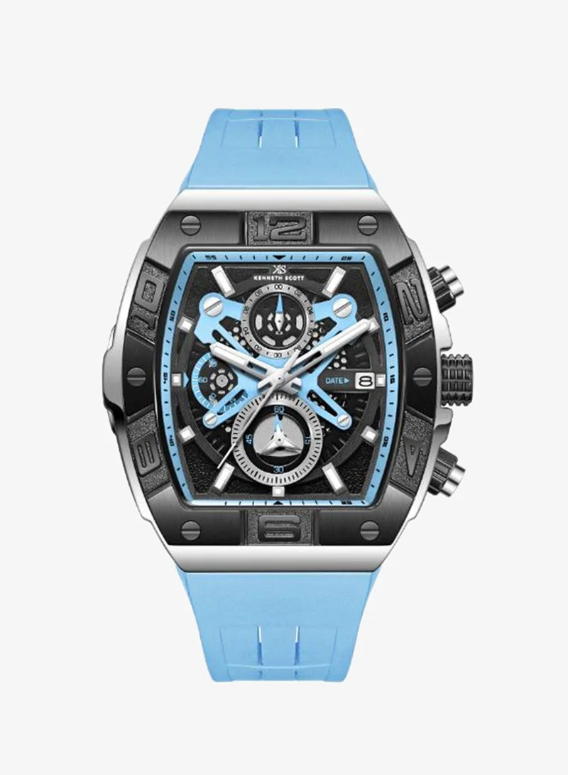 KENNETH SCOTT Kenneth Scott Men's Chronograph  Black  Dial Watch - K26102-BSLB