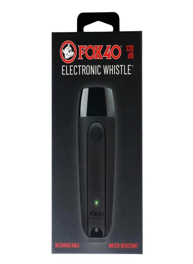 Fox 40 Rechargeable Electronic Whistle + Lanyard, Black - Image 3