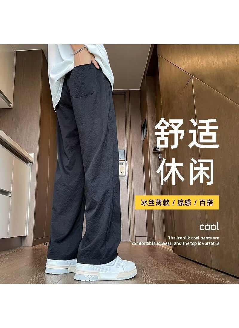Generic - 2024 Mens Summer Casual Korean-Style Slacks Black - Image 1