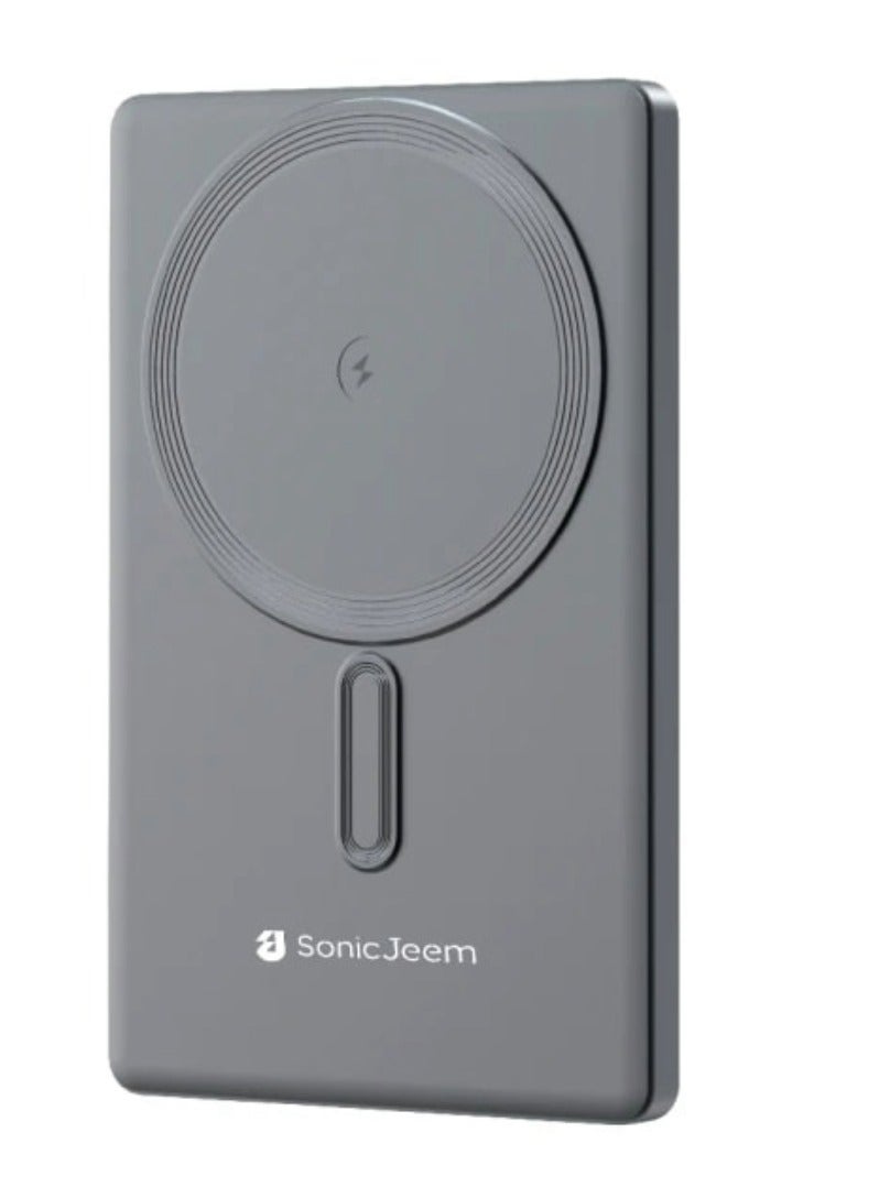 SONIC JEEM SJ501A Ultra-Slim 5000mAh Wireless Charger Power Bank by Sonic Jeem – Magnetic Attachment, Compact Build, and Fast Charging Technology - Image 2
