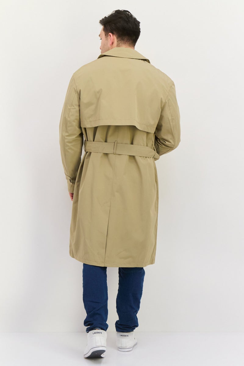 ESPRIT Men Solid Trench Coat, Tan  - Image 4