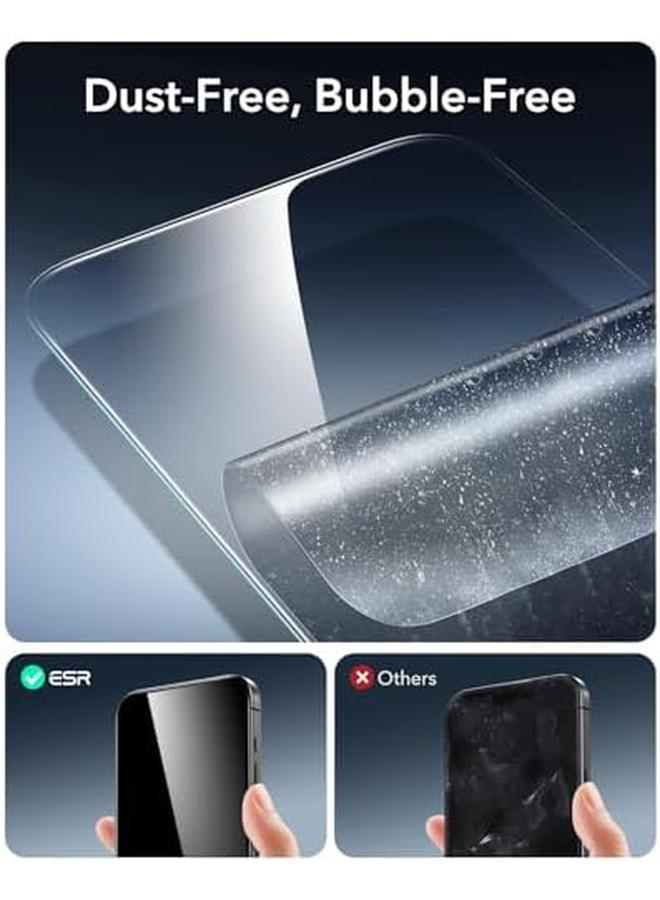 erorex 3 Packs For Iphone 16 Pro Screen Protector 9H Hardness Military Grade Shatterproof Ultra Tough Tempered Glass For Iphone 16 Pro Bubble And Dust Free Durable With Updated Easy Installation Tool - Image 4