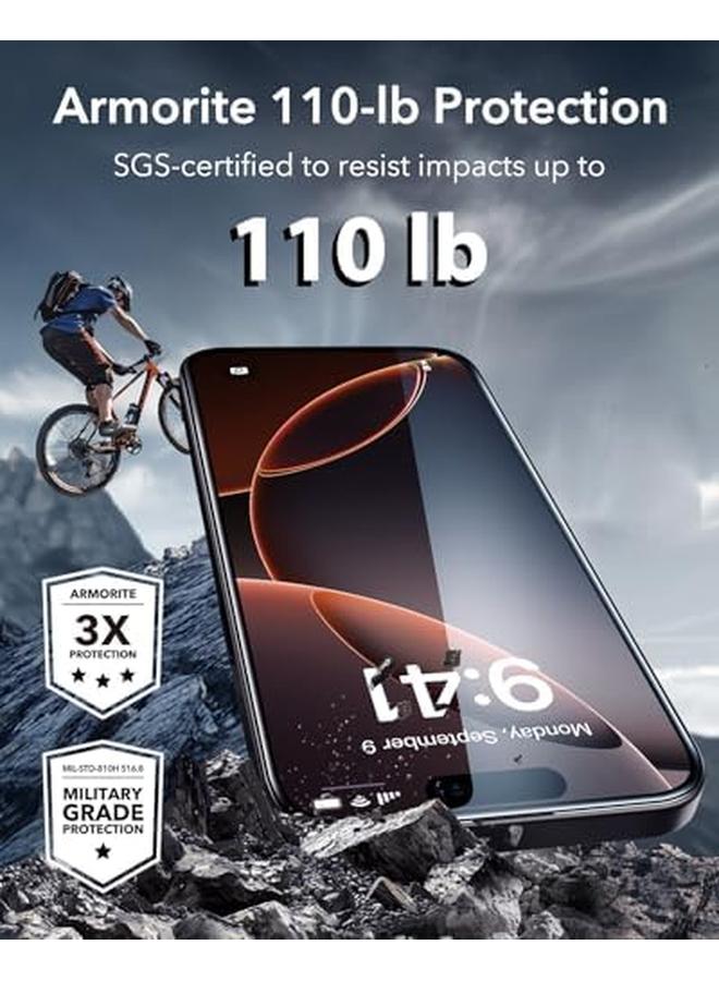 erorex 3 Packs For Iphone 16 Pro Screen Protector 9H Hardness Military Grade Shatterproof Ultra Tough Tempered Glass For Iphone 16 Pro Bubble And Dust Free Durable With Updated Easy Installation Tool - Image 5