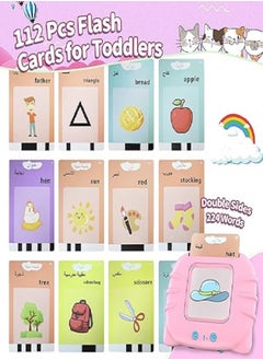 Arabic and English Speaking Flash Cards with 112 Sight Words for 2 3 4 5 6 Years Old Children, Learn Arabic and English Language for Kids, Bilingual Flashcard Games for Early Learning (Pink) - pzsku/ZBD4AB48B33633D0BF972Z/45/_/1726937263/7665e1c1-a286-48a2-908c-7b63690721c1