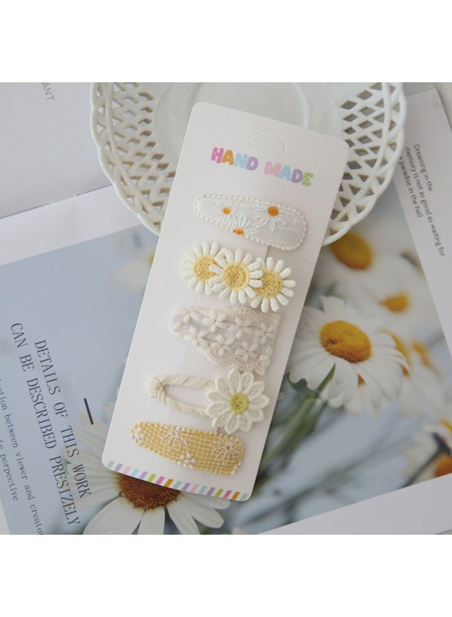 مجموعة مشابك شعر زهرة للأطفال، مجموعة دبوس شعر زهرة بوليستر bb، إكسسوارات الشعر للطفلة، 3 حزم/15 قطعة - Image 4