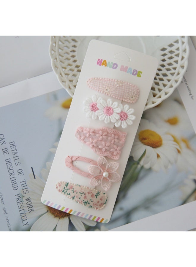 مجموعة مشابك شعر زهرة للأطفال، مجموعة دبوس شعر زهرة بوليستر bb، إكسسوارات الشعر للطفلة، 3 حزم/15 قطعة - Image 5