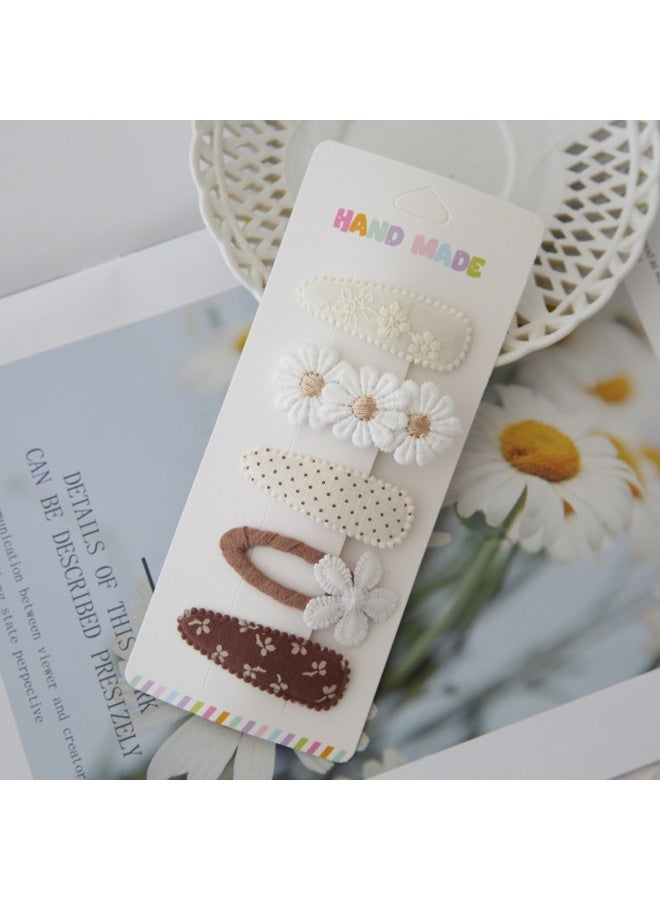 مجموعة مشابك شعر زهرة للأطفال، مجموعة دبوس شعر زهرة بوليستر bb، إكسسوارات الشعر للطفلة، 3 حزم/15 قطعة - Image 3