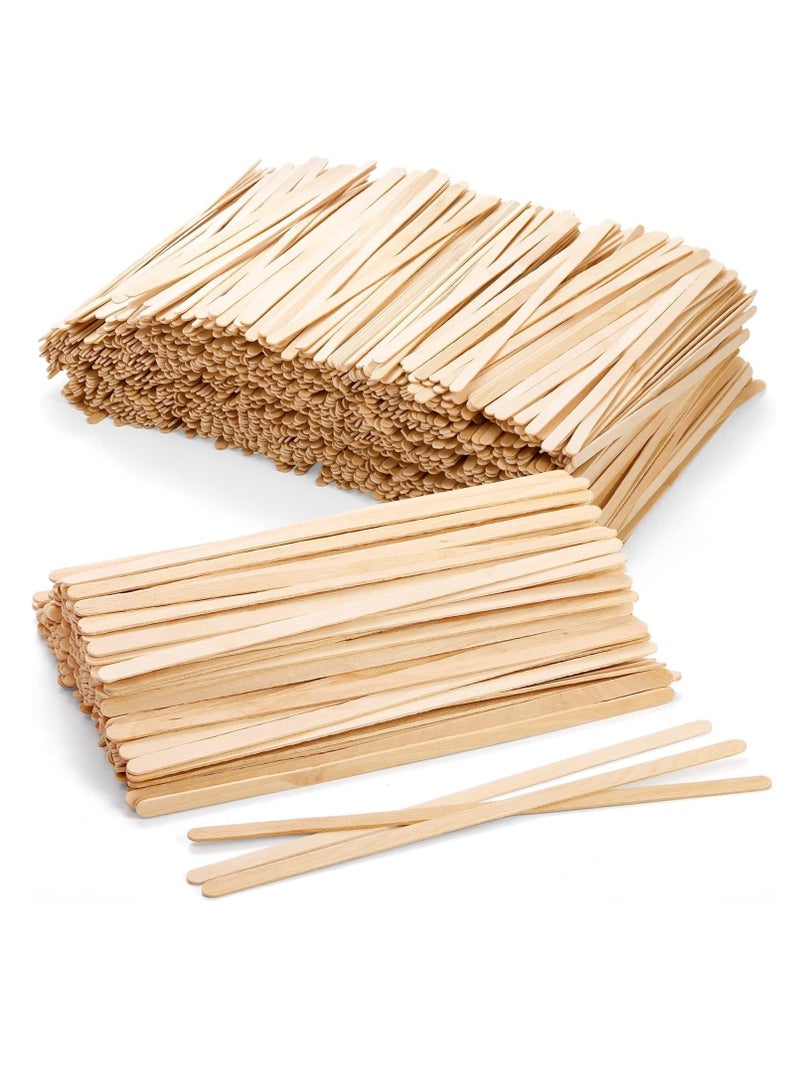 Altheqa Disposable Wooden Coffee Stirrers [100 Pack] Individually Wrapped Stir Sticks for Tea, Hot Chocolate and Craft Projects Swizzle Drink Sticks 14cm - Image 1
