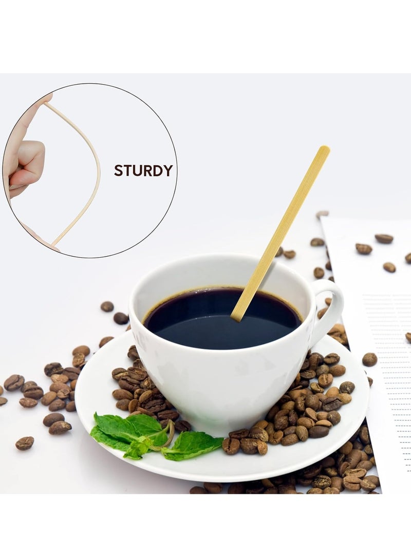 Altheqa Disposable Wooden Coffee Stirrers [100 Pack] Individually Wrapped Stir Sticks for Tea, Hot Chocolate and Craft Projects Swizzle Drink Sticks 14cm - Image 3