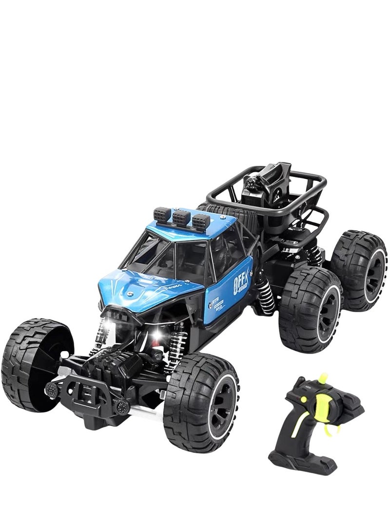 RAKAY 4WD 6-Wheel Remote Control Car, Off-Road High-Speed RC Climbing Vehicle Toy for Kids, Electric Toy Car Gift Birthday for Kids Fun Outdoor Toys(2.4GHz Remote, Waterproof Design)  - Image 1