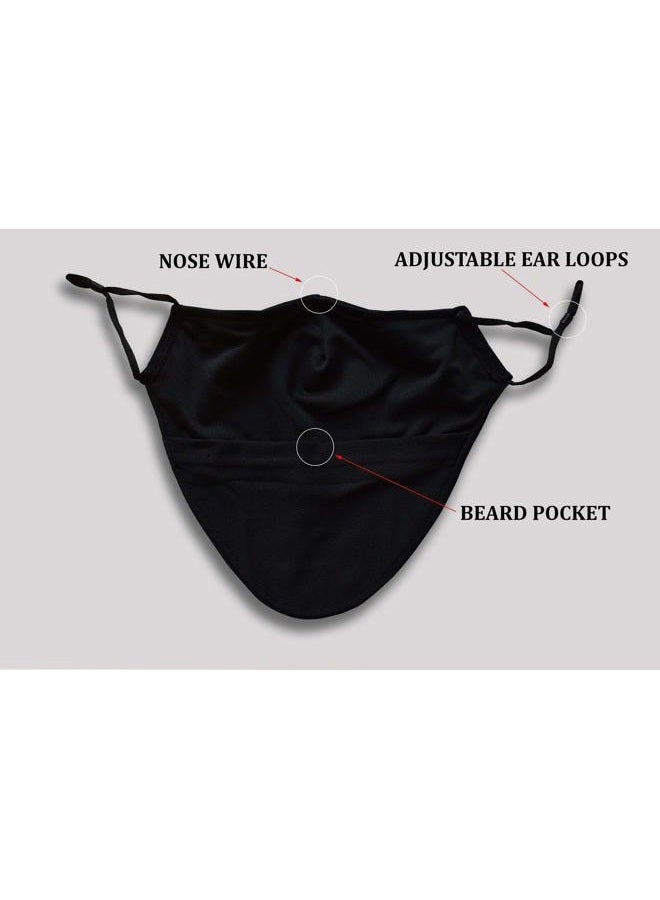 KT Valley Company Beard Face Mask for Men with a Beard, Bearded Men Face Mask, Reusable and Comfortable Beard Mask (USA Flag) - Image 3