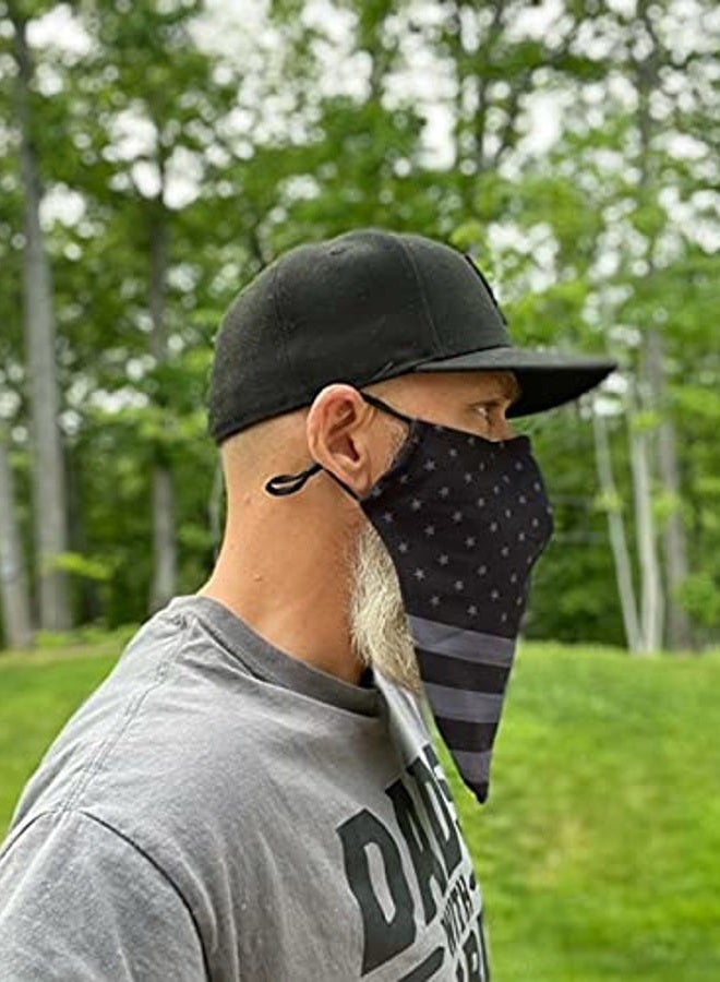 KT Valley Company Beard Face Mask for Men with a Beard, Bearded Men Face Mask, Reusable and Comfortable Beard Mask (USA Flag) - Image 4