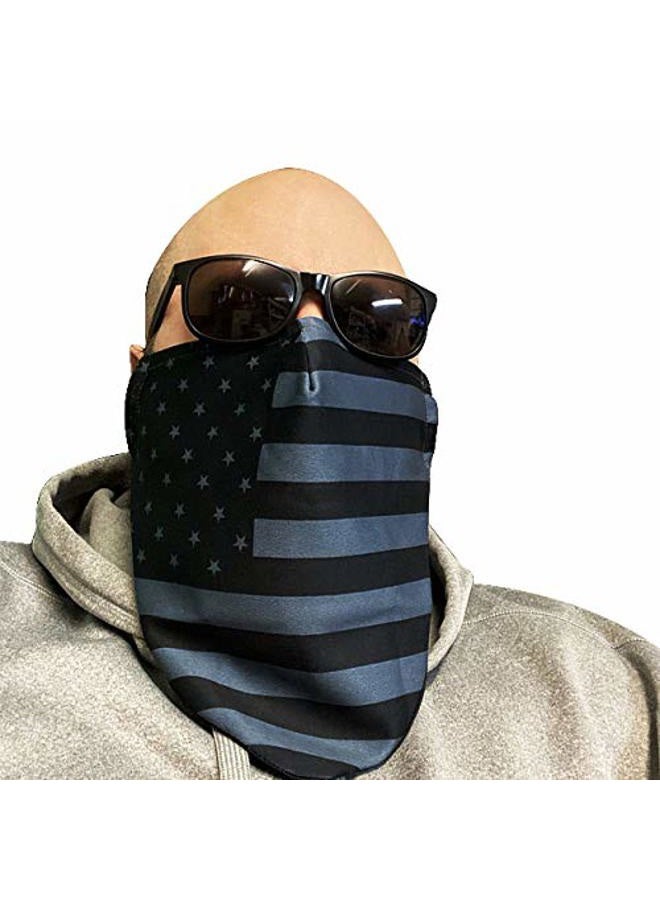 KT Valley Company Beard Face Mask for Men with a Beard, Bearded Men Face Mask, Reusable and Comfortable Beard Mask (USA Flag) - Image 1