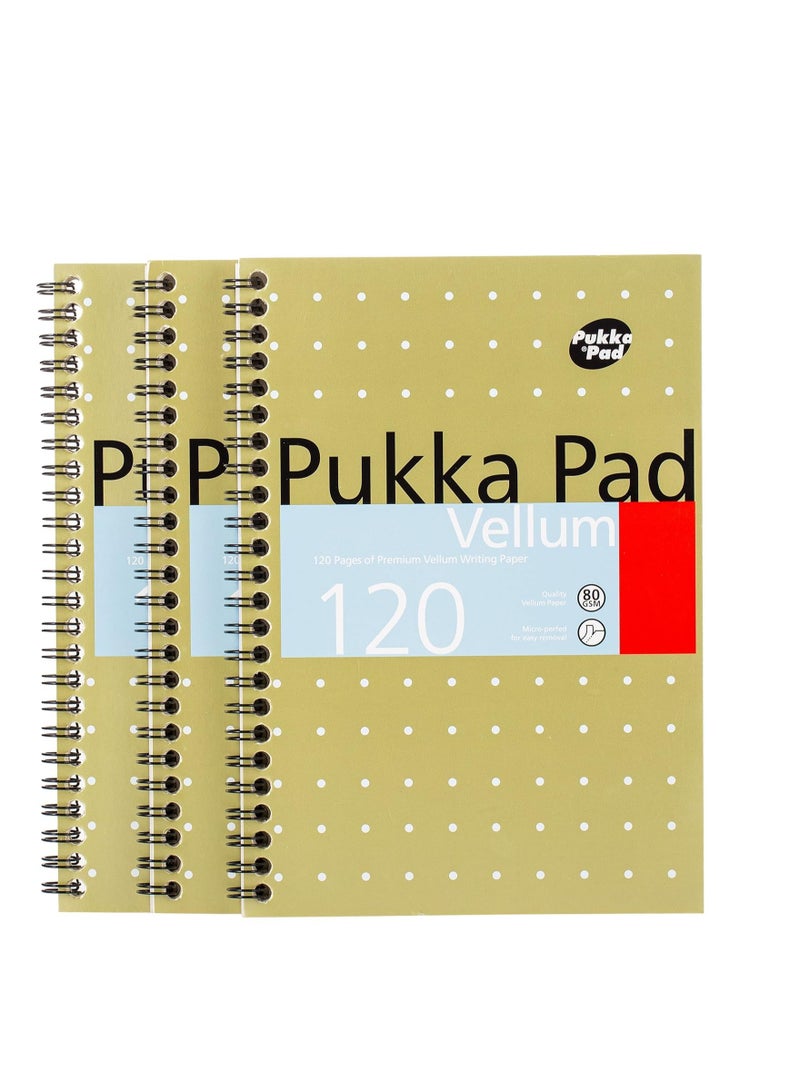 Pukka Pad Vjm/2 Vellum A5 80 Gsm 120 Pages Note Book 3 pcs pack - Image 1