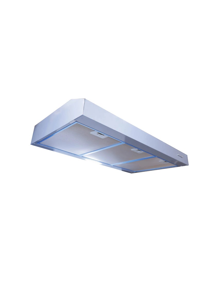 Purity PTSLIM 90 Silver Hood, 90cm, 450m³/h, LED Lighting, 3 Speed Control, Aluminum and Carbon Filters - Image 2