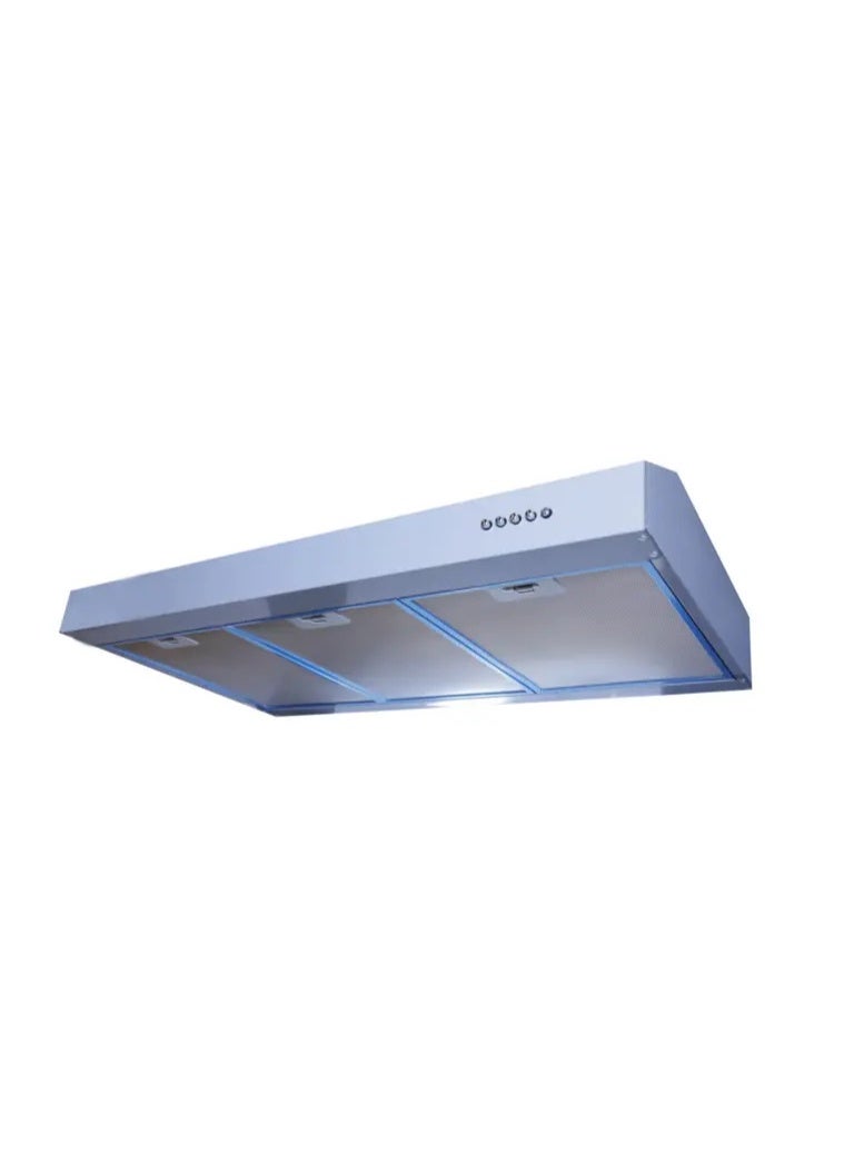 Purity PTSLIM 90 Silver Hood, 90cm, 450m³/h, LED Lighting, 3 Speed Control, Aluminum and Carbon Filters - Image 3