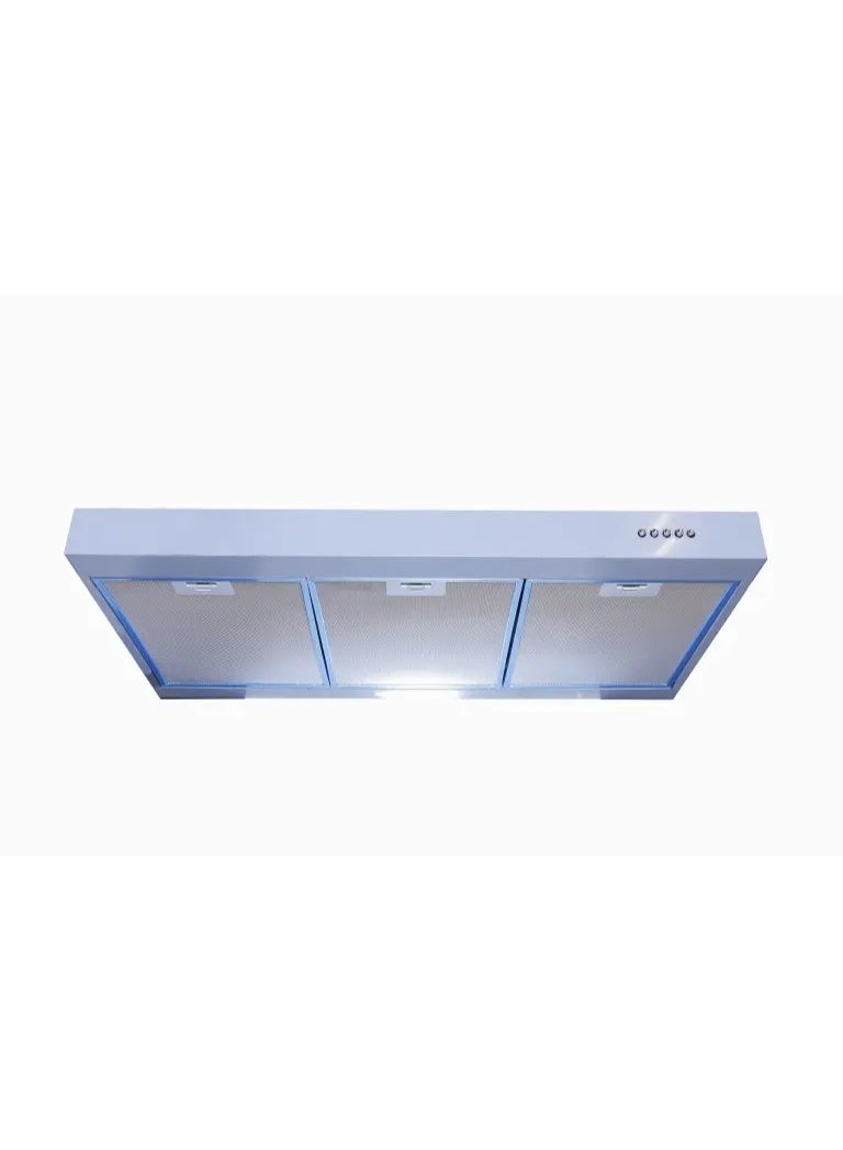 Purity PTSLIM 90 Silver Hood, 90cm, 450m³/h, LED Lighting, 3 Speed Control, Aluminum and Carbon Filters - Image 1