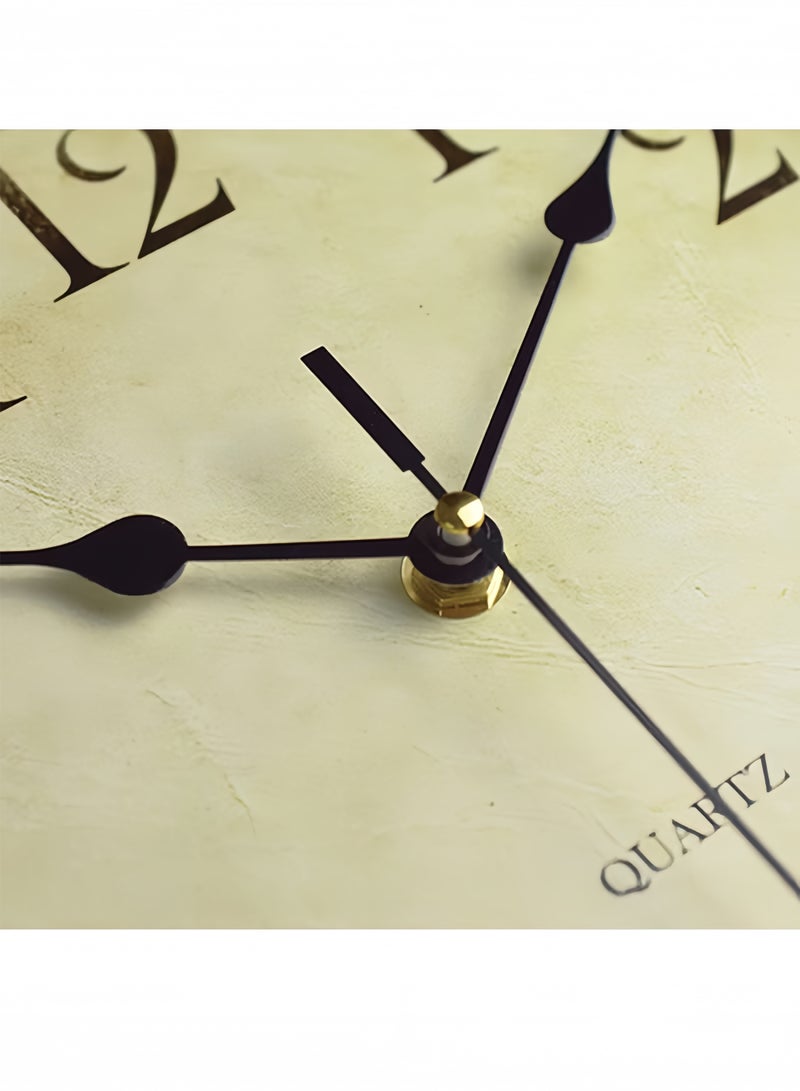 Wall Clock Without Ticking Sounds with Silent Vintage Quartz Clock Battery Operated Easy to Read for Room Home Kitchen Bedroom Office School Decoration (Black) - Image 4