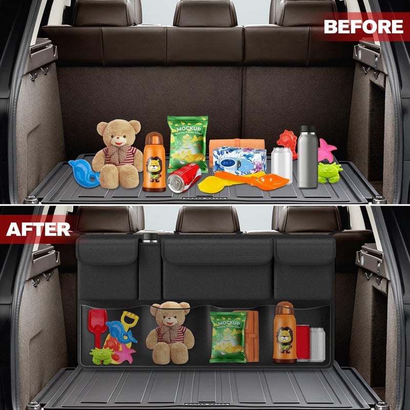 ACELIFE Car Seat and Boot Organiser with Waterproof Kick Mat - Image 5